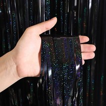 스타일 반짝이 호일 프린지 커튼 생일 결혼식 크리스마스 졸업 베이비 쇼 사진 배경 장식, 색상ful black+1m wide X 3m high