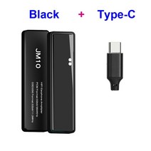 dac 이동식 앰프 증폭기 hifi jcally 3.5mm akm ak4377 dsd128 usb 휴대용 amp 오디오 인터페이스 이어폰 어댑터 pcm 헤드폰 187, 블랙 타입-C