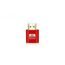 HDMI 호환 가상 Displayport 댑터 지원 DDC 더미로드 플러그 에뮬레이터 1080P 4K 비디오 카드 잠금 스크린, 02 UHD-Red_01 Standard