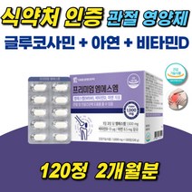 프리미엄 msm 엠에스엠 콘드로이친 초록입홍합분말 비타민D 아연 120정 상어연골분말