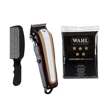WAHL 왈 Professional 클리퍼 바리깡 프로페셔널 5성 무선 레전드 헤어 플랫 탑 블랙 빗 및 시리즈 이발사 케이프 번들