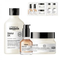 손상염색모발용 로레알 메탈 디엑스 샴푸300ML + 마스크 250ML 오일 50ML 트리오 3종 라이브 세트