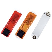 태양열 충전 LED 경광등 자석 자동 야간 경보 점멸등, 레드, 1개