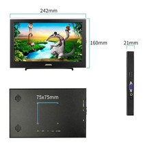 포터블모니터 미니모니터 소형 디지털 스마트 태블릿 사이니지 10.1 인치 휴대용 모니터 1920x1200 IPS 개인용 게이머 LCD PS4/XBOx 시리즈 노트북 컴퓨터 VGA, 01 10.1 1280x800 IPS