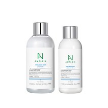 [수분 맞춤 레시피] 앰플엔 히알루론샷 고보습 스킨토너 220ml+히알루론샷 에멀젼 130ml