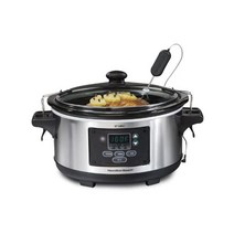 해밀턴비치 슬로우쿠커 추천 멀티 맥반석계란만들기 1인 전기냄비 206680, Stainless Steel_Temperature Pr