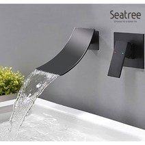 벽매립 세면 수전 ST-1506B 블랙, 1개