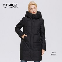 퀄리티 질좋은 겨울 코트 여성 여자 빅사이즈 결혼식 롱코트 숏코트 하객룩 오버핏Miegofce 2021 겨울 여성 중간 길이 코트 후드 디자인 따뜻하고 방풍 유지 파카 45