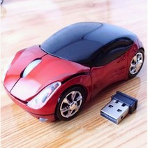 4 조각 멋진 스포츠카 모양 2.4GHz 무선 마우스 광 무선 마우스 USB 수신기 포함 작업 헤드 라이트 노트북, 핑크, 110x65x35mm, 플라스틱