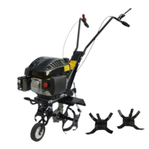 4행정 엔진 212cc 소형 농업용 텃밭 관리기 농기계 트랙터 마당 로터리 밭가는기계, 블랙(칼날2개)