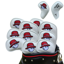 아이언 통 커버 골프 언 언 ​​클럽 가죽 골프 헤드 골프 액세서리, 하얀