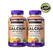 Kirkland Signature 커클랜드 시그니처 칼슘 500mg 위드 비타민 D3 구미 120정 2개