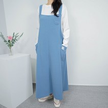 빅걸스토리 여성 빅사이즈 뷔스띠에 캐주얼 끈 롱 원피스