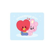 BT21 우주스타 베이비 마우스 패드, 타타 + 쿠키(RPP-BT21-BABY-TC), 1개