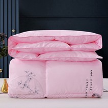 포근한 구스이불 화이트 겨울이불 다운 누빔 헝가리 거위털 사계절 특급호텔 배게 구스 봄가을, 거위-핑크