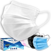 지피에프 일회용 3중 필터 멜트블로운 마스크 50매 + 휴대용파우치, 핑크