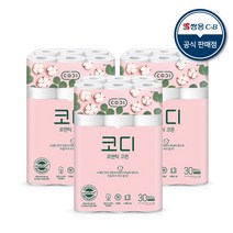 코디 로맨틱 코튼 화장지 27m 30롤 3팩, 단품