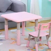 봄키즈 아기 유아 책상 의자 세트, 핑크