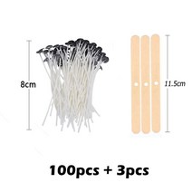 양초 만들기 심지 세트 캔들 재료 키트 디퓨저 향초 소이 초 DIY 왁스 코어 스탠드 도구 무연, 8cm A-Set