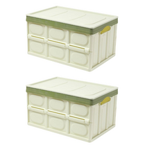 바른하나 킹덤 폴딩 트렁크정리함 대형 2개세트, 그린