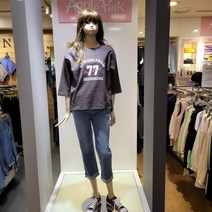 [애플핑크] 7부 레터링 포인트 티셔츠 APK8R202GSE NC 광주역점