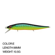 베이스트랩소음 공으로 미니 플로팅 미노 낚시 미끼 98mm 105g 크랭크 베이트 Wobblers Swimbait 인공 하드, 04 Color E