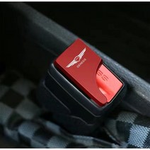 자동차 안전벨트 버클 클립 플러그 알람제거기 스토퍼 제네시스GV60 G70 GV70 G80 GV80 G90 액세서리 스타일링, 2P, 레드
