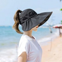 챙넓은모자 돌돌이 여름모자 찍찍이 썬캡 해변모자 uv차단모자 밭일모자 챙큰모자