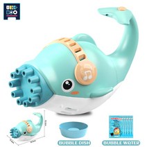 UKBOO 전기 돌고래 거품 기계 자동 송풍기 비누 물 제조 업체 총 여름 해변 야외 키즈 완구, [06] no box