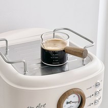 눈금자 핸들 에스프레소 샷잔 120ml 우드핸들 내열유리 샷잔, 싱글형
