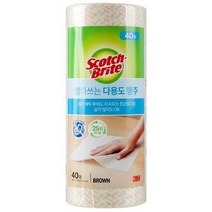 청소용 빨아쓰는 다용도 행주 브라운 40입, 신쓰 1, 신쓰 1