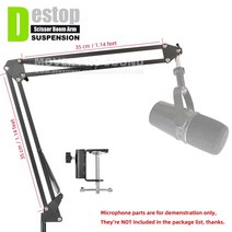 마이크 스탠드 데스크탑 서스펜션 가위 붐 arm mic rack for shure mv