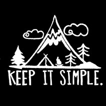 KEEP IT SIMPLE 카라반 스티커 캠핑카 튜닝 홀로그램 데칼 스티커, 반사화이트