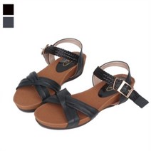 론다 고트스킨 미들굽 샌들 5cm BNS1009