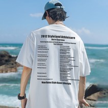 슈프림 오버핏 반팔 M-5XL 남자 여자 빅사이즈 5부반팔 티셔츠 뉴트로 스웻셔츠