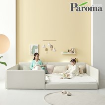 파로마 유어 LED 슬림 저상형 패밀리 침대 SS+SS, 오픈형(크림화이트), 프레임만