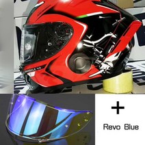 바이크 부품 풀페이스 오토바이 헬멧 X14 화이트 뒤 라이딩 모토크로스 레이싱, 07 A revoblue visor_02 L