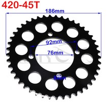 스프라켓 체인기어 자전거 스프로킷420/428 체인 76mm 35T 37T 39T 41T 43T 45T 48T 오토바이 리어 휠 스프, 07 420-45T