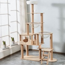 빈샵 고양이캣타워 캣폴 고양이집 고양이하우스 우주선2개 스크래쳐 스크레쳐 캣타워 고양이용품 고양이놀이터, 439번우주선2하우스캣타워원목색