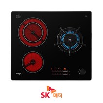 SK매직 GRABH301H 3구 가스 하이브리드 쿡탑 매립형 LPG LNG 방문설치, 설치요청, 도시가스(LNG)