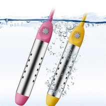 이국주온수기 미니 전기 온수기 200ml 50리터 심야 돼지꼬리 열선 히터 침수 2000 휴대용 보일러 온수 풀 양조, 노란색