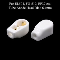 진공관 앰프 6.4mm 9mm 14mm 세라믹 양극 플레이트 그리드 캡 모자 106, 6.4mm 금도금