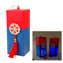 led청사초롱만들기 추석 전통 스텐드 만들기키트, 1개, 3. 한번에 접는 led 청사초롱_전통문안