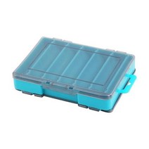 양면 플라스틱 낚시 액세서리 케이스 구획 미끼 루어 다기능 박스 U 자형, 05 Blue