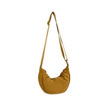 여성을 위한 작은 나일론 크레센트 크로스바디 백 남성 트렌디 여행용 슬링백, Lemon Yellow, Lemon Yellow