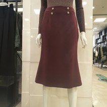 블루페페 부평점 더블 골드 버튼 플레어 스커트