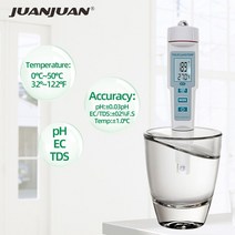 염도계 디지털 염도측정기 염분 나트륨 측정 가정용 온도 PC 101 염소 농도 테스터 검출기 도구 061EA 9, 10 4in1ph meter, 10 4in1ph meter