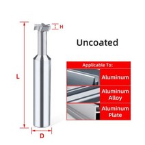 카바이드 T 슬롯 밀링 커터 텅스텐 스틸 엔드 밀 CNC 도구 금속 Al 구리 가공 선반 공구, D11x60L, uncoated, H1.0