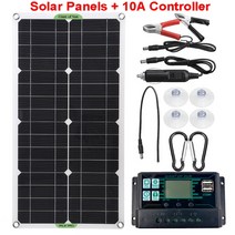 태양광 250W 태양 전지 패널 키트 30A 컨트롤러 5V 배터리 충전기 듀얼 USB 포트 보드 IP65 방수 전화 야외, 02 Type B