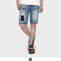 여름 5부 데미지 페인팅 남자청반바지 남자반바지 남자청바지 남자청반바지 남자여름반바지 데님숏팬츠 남성청바지 남자스판청바지 밴딩청반바지 남자여름바지 남자스판반바지 청반바지